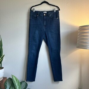 Good American Skinny Jeans - stretch, 5-pocket, blue, size 14/32 waist, very goo